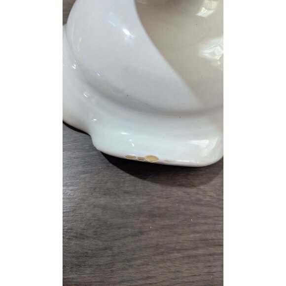 Decorative Footed Pedestal Hand-Painted Floral Ceramic Bowl Wavy Rim Vintage - Picture 9 of 9